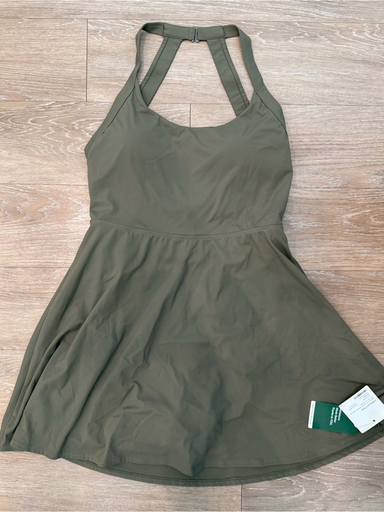 HALARA Dresses & Skirts - HALARA Olive Green Backless Dress Size Large